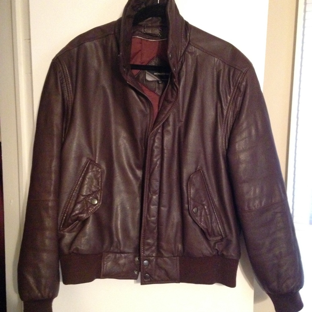 Members Only leather jacket